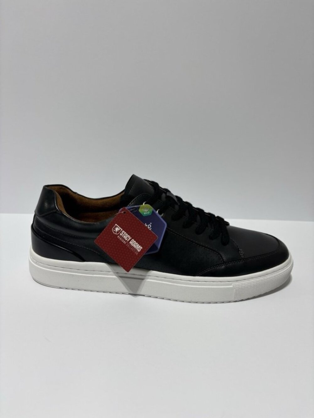 Stacy Adams Men’s Doran Casual Black Lace-Up Sneakers, Size 13 M